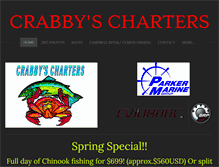 Tablet Screenshot of crabbyscharters.com